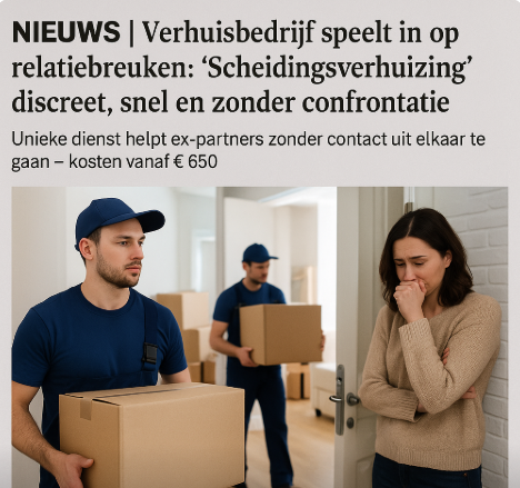 Verhuisbedrijf speelt in op relatiebreuken: “Scheidingsverhuizing”